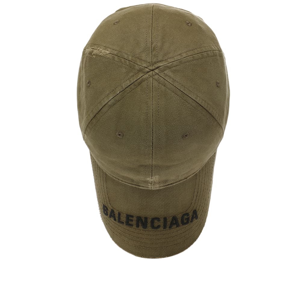 Balenciaga Men's Logo Visor Cap in Khaki/Black Balenciaga