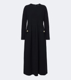 'S Max Mara Wool and cotton-blend midi dress