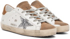 Golden Goose White & Tan Super-Star Sneakers