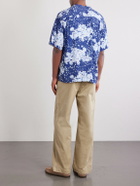 Blue Blue Japan - Sakura Kaza Convertible-Collar Woven Shirt - Blue
