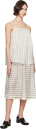 CASEY CASEY Off-White Fifi Double Midi Dress