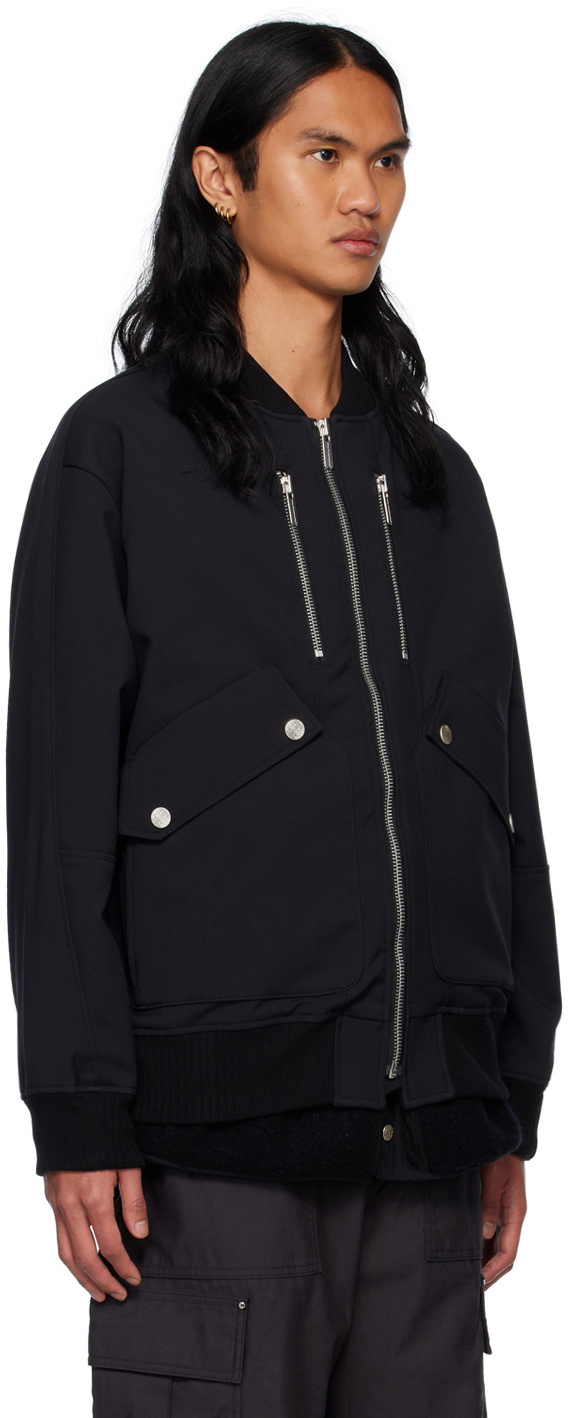 White Mountaineering®︎ Black Zip Down Jacket