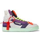 Off-White - Off-Court Nubuck, Leather and Canvas Sneakers - White