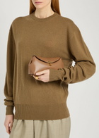 Toteme T-lock Mini Leather Clutch - Camel - One Size