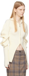 LOW CLASSIC Off-White Volume Sleeve Cardigan