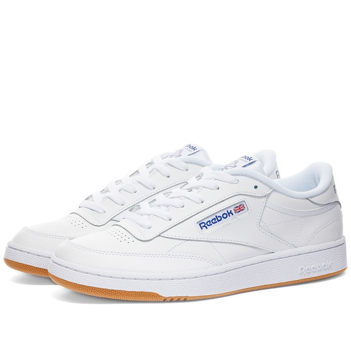 Photo: Reebok Men's Club C 85 Sneakers in White/Royal Gum