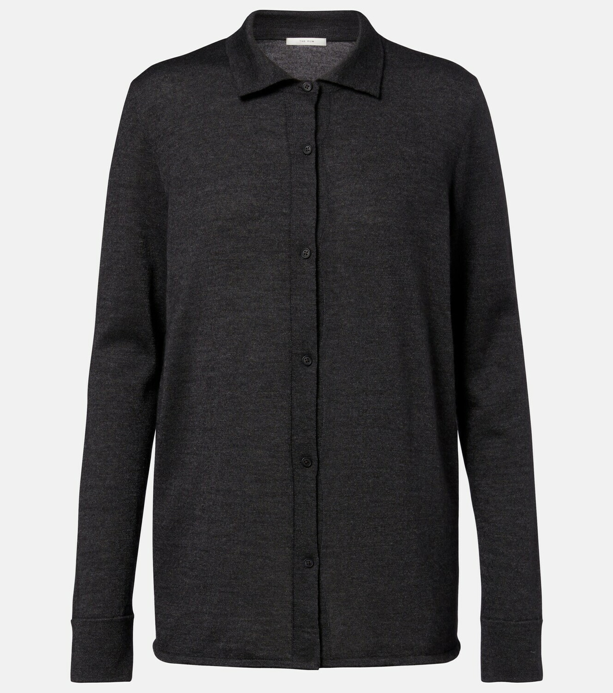 The Row Ocari knitted cashmere and silk shirt