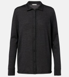 The Row Ocari knitted cashmere and silk shirt