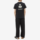 Isabel Marant Men's Zafferh Small Logo T-Shirt in Black/Ecru