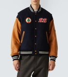 Undercover x Twin Peaks® leather-trimmed varsity jacket