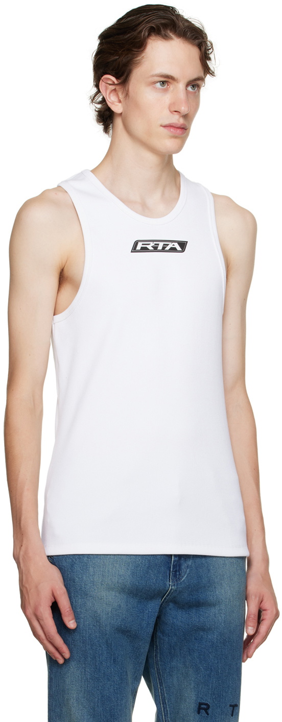 RTA White Racerback Tank Top