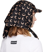Marine Serre Black & Pink Moon Silk Veiled Cap