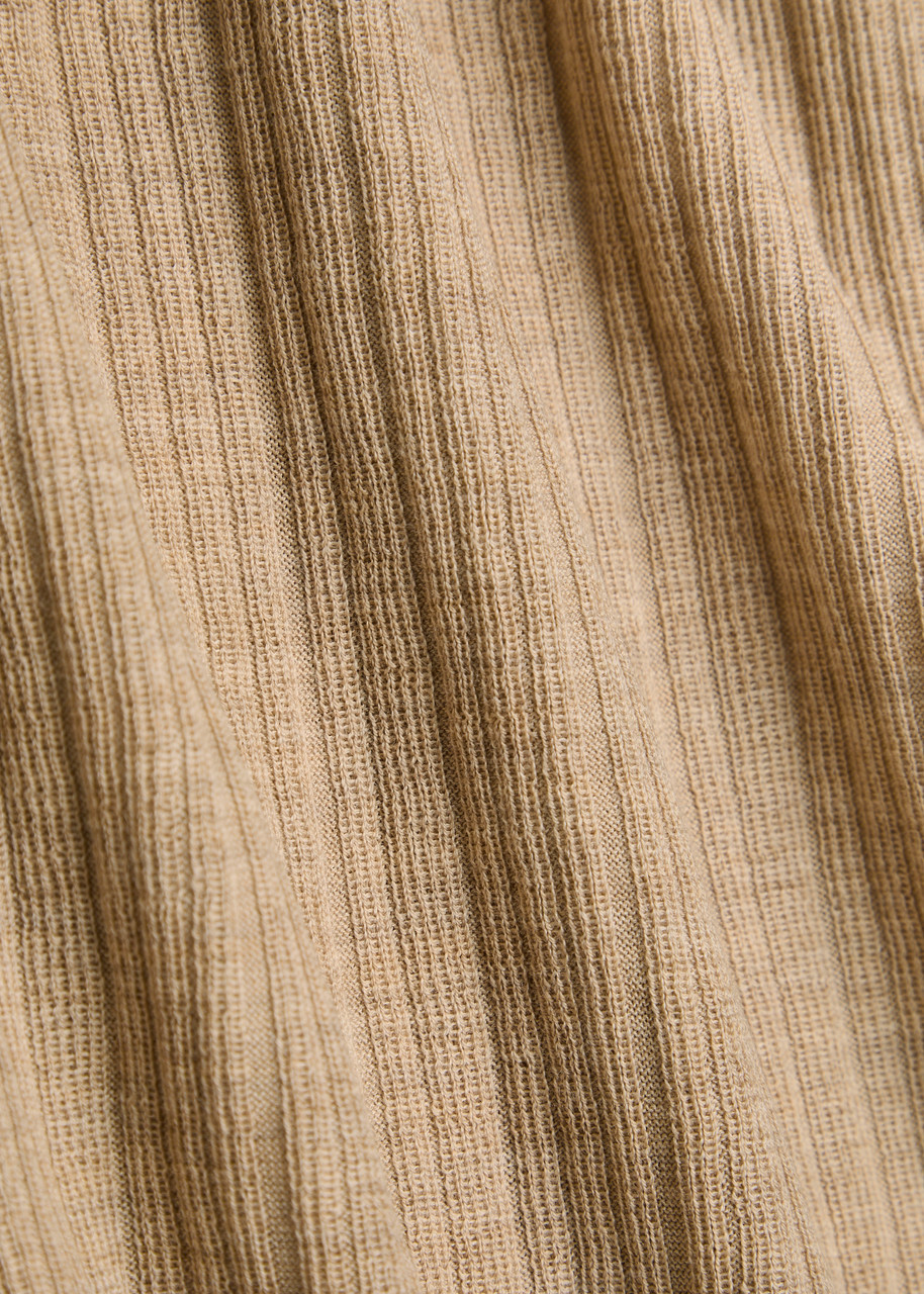 Eileen Fisher Ribbed Merino Wool top Beige