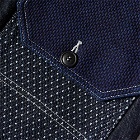 FDMTL Men's Patchwork Coverall Jacket in 3 Year Indigo Wash