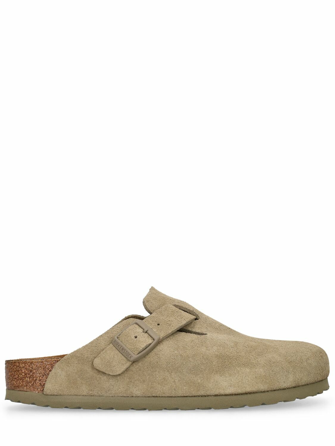 Cross Embellished Birkenstock Boston Suede Mule main image 1