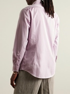 Massimo Alba - Genova Striped Cotton-Poplin Shirt - Purple