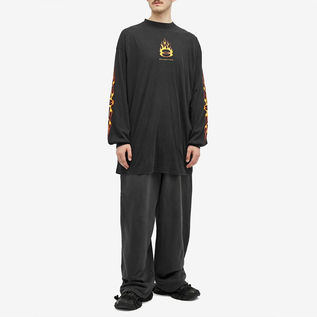村上隆 Lewis Flame Out Longsleeve T-shirt Takashi Murakami Lewis Hamilton Flame Out Longsleeve T-shirt