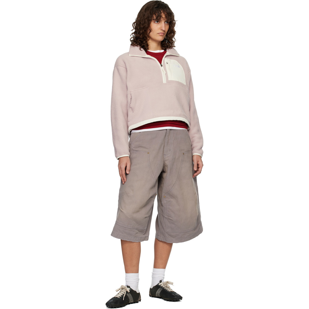 The North Face Pink Yumiori Off Peak 1/2-Zip Jacket
