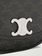 CELINE - Besace Triomphe Medium Leather-Trimmed Logo-Print Coated-Canvas Messenger Bag