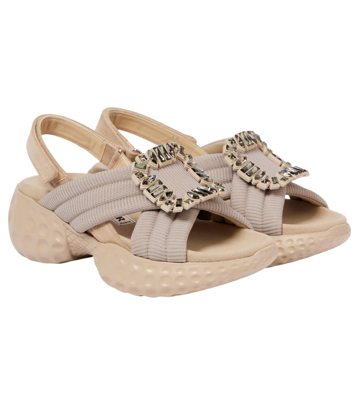☆大人気☆ Roger Vivier VIV RUN SLINGBACK SANDALS Viv' Run embellished slingback sandals in white - Roger