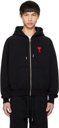 AMI Paris Black Ami de Cœur Hoodie