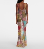 Clio Peppiatt Cora embellished sheer tulle gown