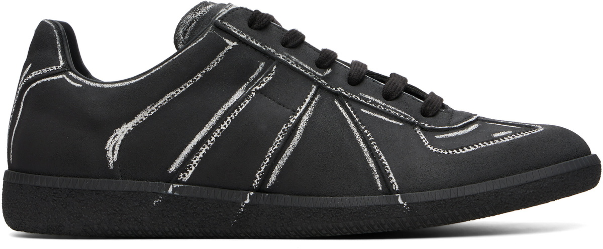 Maison Margiela Black & White Chalkboard Replica Sneakers