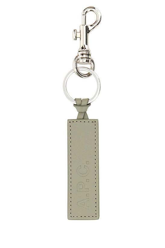 Photo: A.P.C. Dove Grey Leather Key Ring
