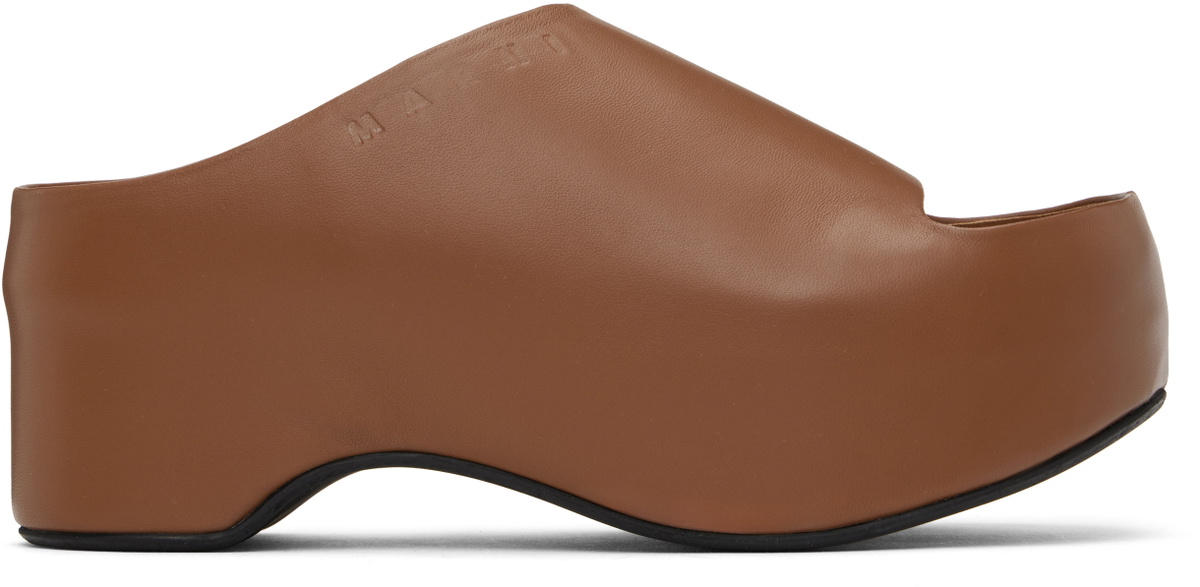 Marni Brown Platform Heeled Sandals