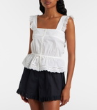 Poupette St Barth Clive cotton poplin top