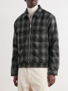 Mr P. - Checked Virgin Wool Zip-Up Jacket - Brown