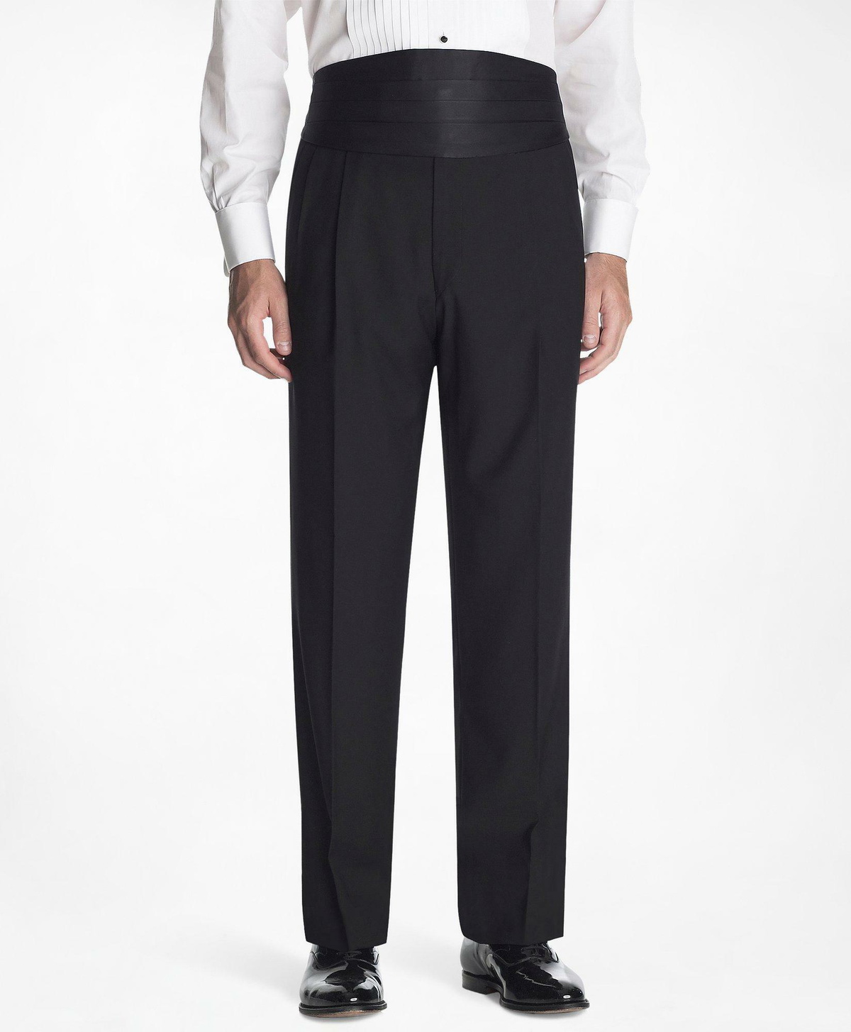 Brooks Brothers Men's 1818 Pleat-Front Tuxedo Trousers | Black