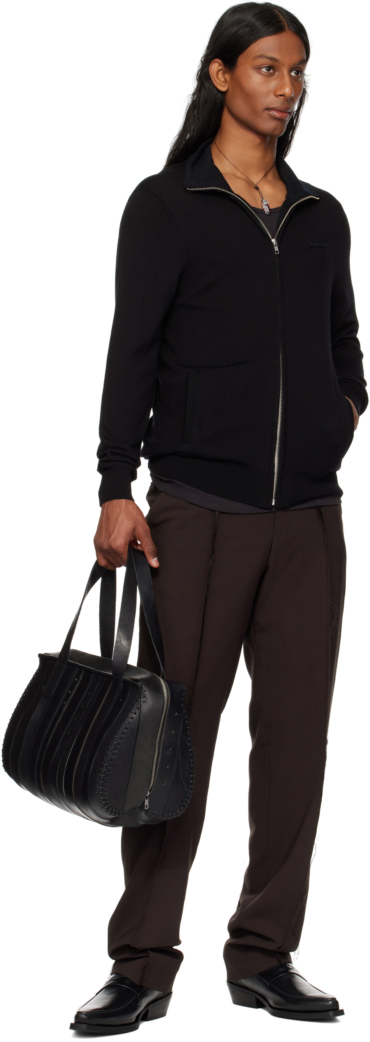 HODAKOVA Black Knitted Track Jacket