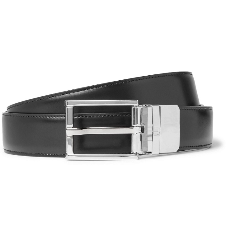 Photo: Dunhill - 3cm Black Leather Belt - Black