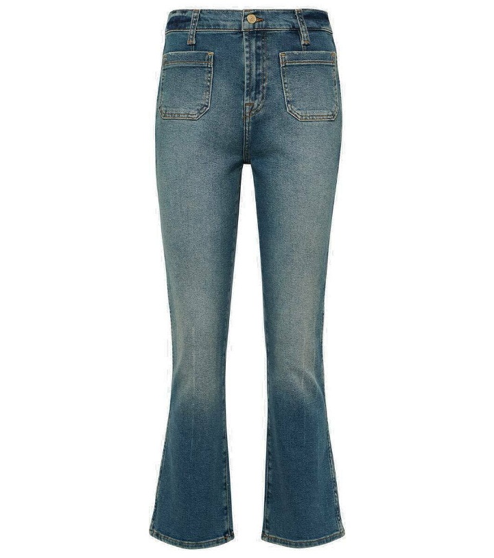 Photo: 7 For All Mankind Slim Kick high-rise bootcut jeans