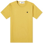 Comme des Garçons Play Men's Colour Series Little Black Heart T-Shirt in Olive