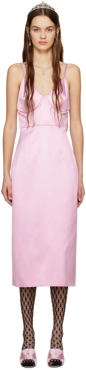 Gucci Pink Duchesse Midi Dress