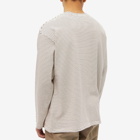 FrizmWORKS Men's Long Sleeve Oversized Stripe T-Shirt in Ivory