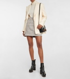 See By Chloe - Checked wool-blend miniskirt