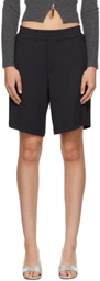 Fax Copy Express Black Relaxed-Fit Shorts
