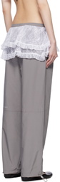 Sandy Liang Gray Rodez Trousers