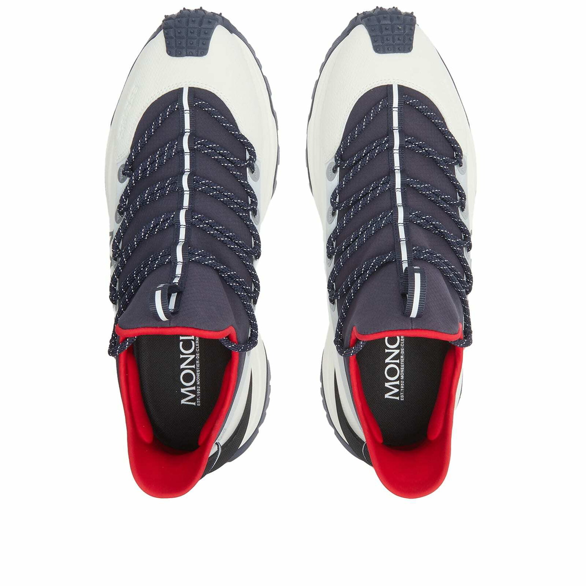 Moncler Men's Trailgrip Lite 2 Low Top Sneakers in White/Red