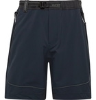 And Wander - Trek Belted Jersey-Trimmed ZGRAV Shorts - Blue