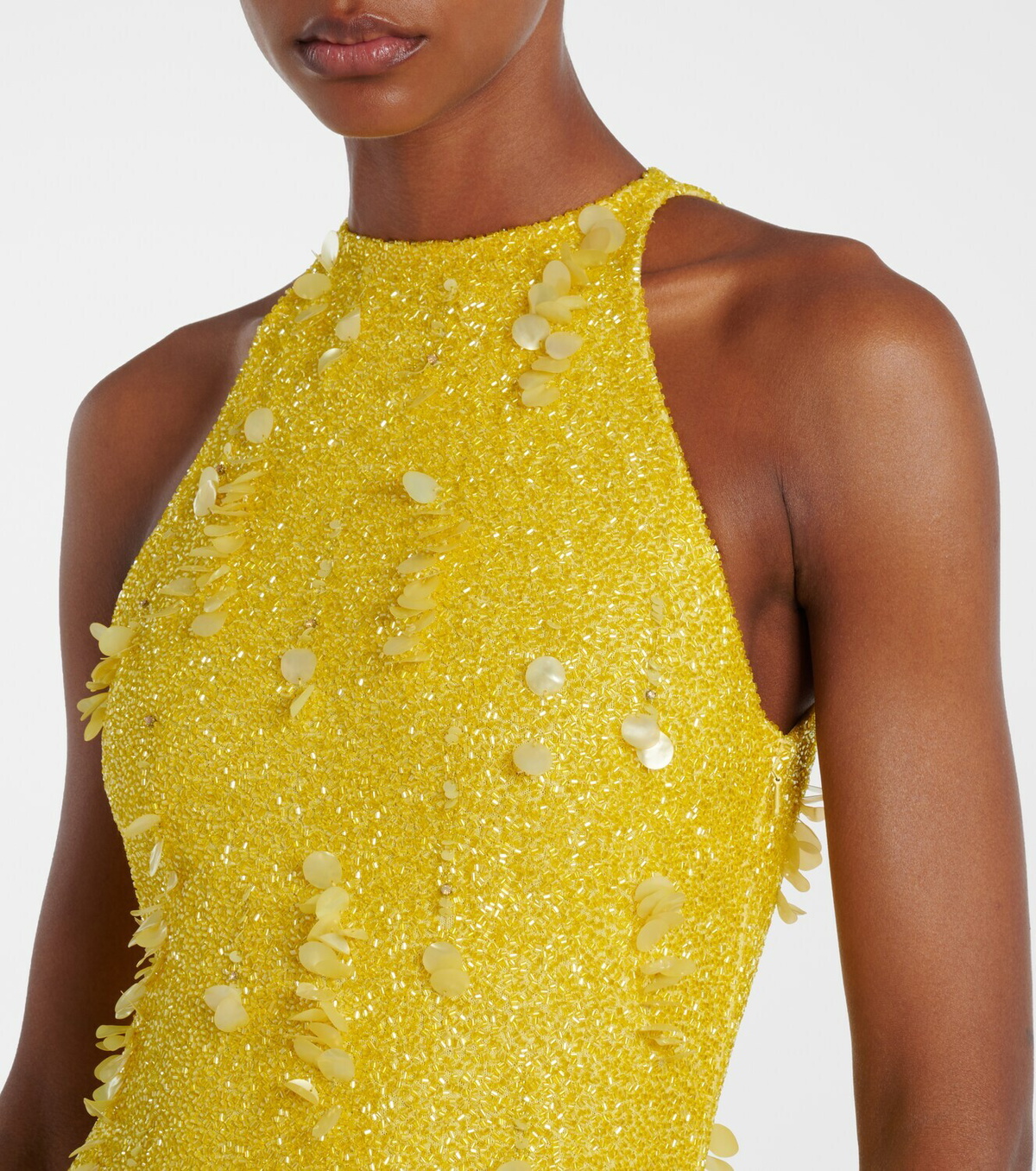 Clio Peppiatt Mimosa beaded sequined gown
