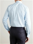 Canali - Slim-Fit Cutaway-Collar Striped Cotton-Poplin Shirt - Blue