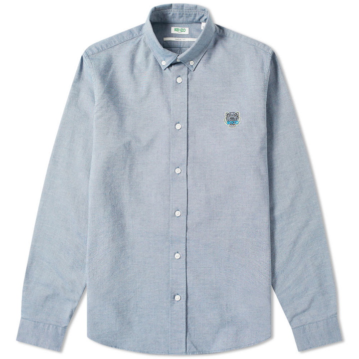 Photo: Kenzo Tiger Logo Button Down Oxford Shirt Navy