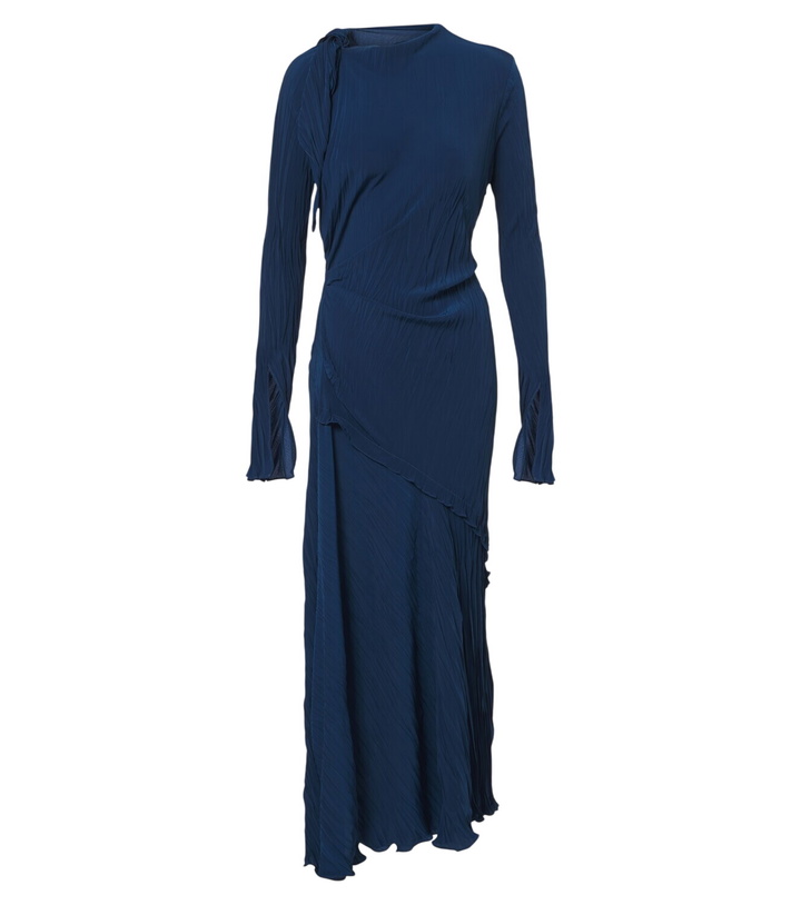 Photo: Victoria Beckham Asymmetric plissé midi dress