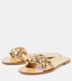 Souliers Martinez Pelota braided leather slides