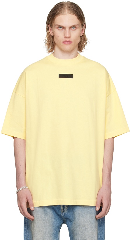 Photo: Fear of God ESSENTIALS Yellow Crewneck T-Shirt
