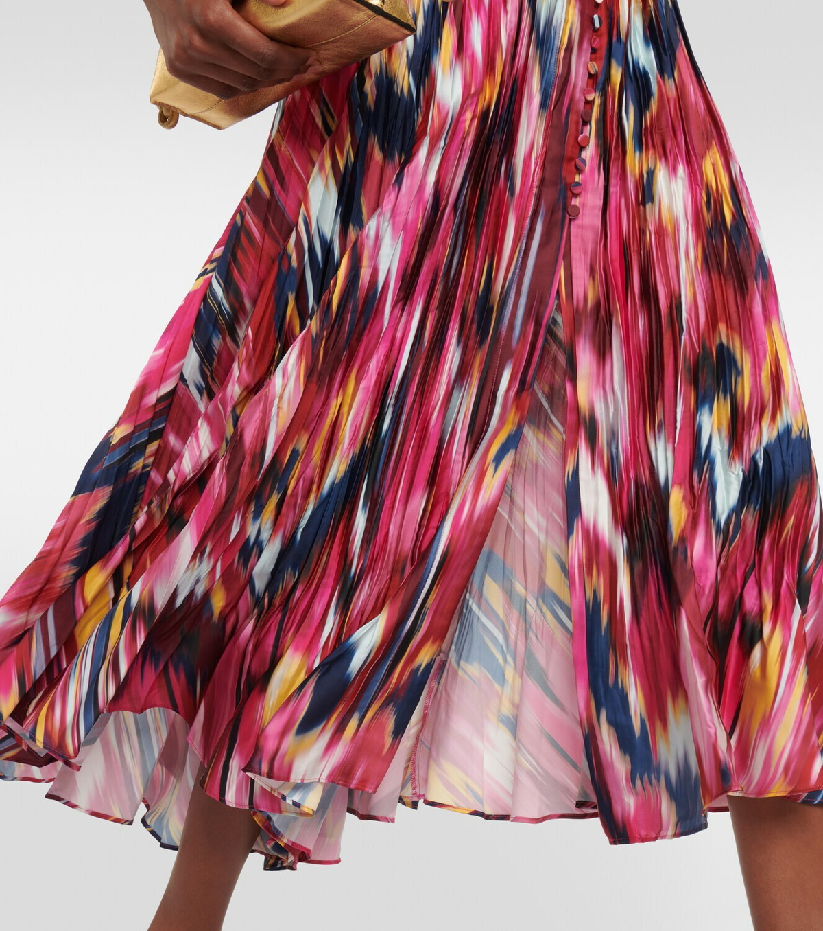 Simkhai Kimmie Plisse Mini Skirt in Blossom Stripe